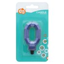 Numere Diamond Metallic Lumânare albastră cu numărul 0, lumânare pentru tort