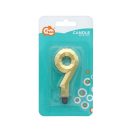 Numere Diamond Metallic Lumânare aurie numărul 9, lumânare pentru tort