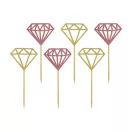 Nuntă Diamond Băț de decorare cu diamant 6 buc.