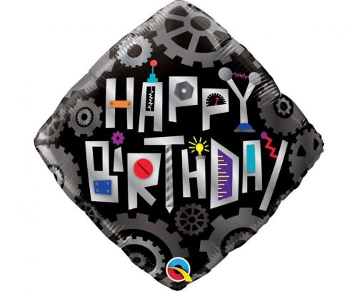 Happy Birthday Robot Cogwheels balon folie 46 cm