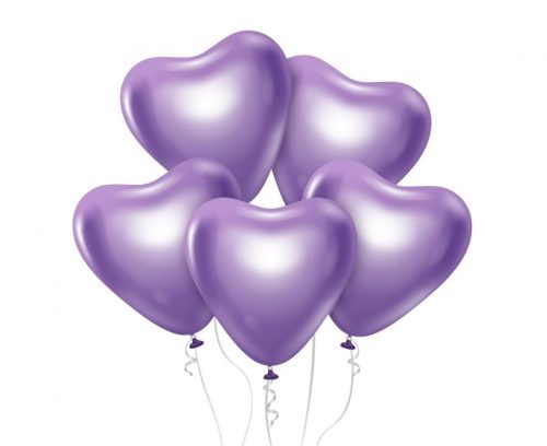 Inimă Platinum Light Purple balon, balon 6 bucăți 12 inch (30 cm)
