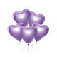 Iubire Platinum Light Purple Balon inimă, set de 6, 12 inch (30 cm)
