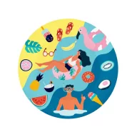 Vară Beach farfurie de hârtie 6 buc 18 cm