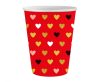 Iubire XOXO Red set de 6 pahare de hârtie, 250 ml