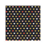 Iubire XOXO Black șervețel 20 buc 33x33 cm