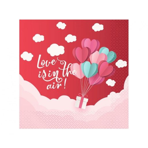 Iubire Love Is In The Air Red șervețele pachet de 20 33x33 cm