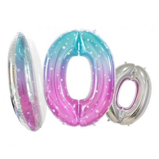 Numere Space, spațiu balon folie cu cifra 0 78 cm