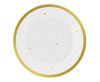 Colorat Gold Celebrate Farfurie de hârtie aurie 6 buc 18 cm