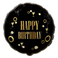   La mulți ani Gold Happy Birthday B&C balon festiv de folie 36 cm