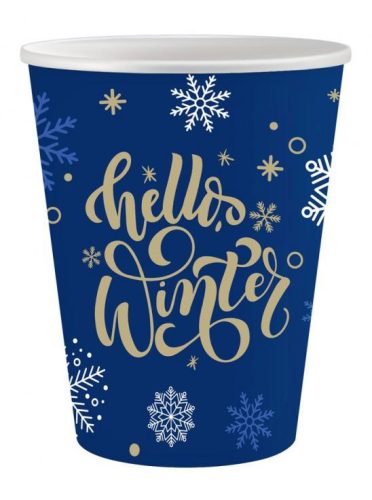 Crăciun Hello Winter hârtie pahar 6 buc. 250 ml