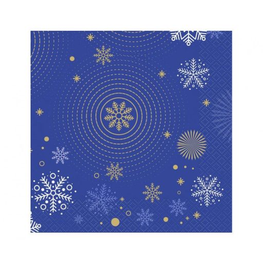 Crăciun Navy Blue Snowflakes i șervețel 20 buc 33x33 cm