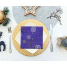 Crăciun Navy Blue Snowflakes i șervețel 20 buc 33x33 cm