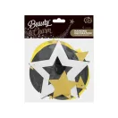 Stea Stele Glitter, set de decorațiuni cu panglică de 6