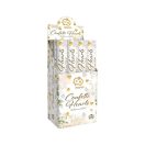 Nuntă Gold White Hearts, Lansator de Confetti în formă de inimă, 40 cm