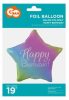 La mulți ani Rainbow  Balon staniol stea Curcubeu Happy Birthday 44 cm