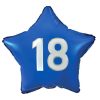 Albastru Happy Birthday 18 blue Stea balon folie 44 cm
