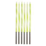   Colorat Candy Lime Green Lumânare de tort verde, set de lumânări 6 buc