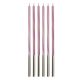 Colorat Candy Pink Set lumânări de tort roz, 6 buc