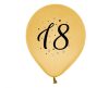 Aur Happy Birthday 18 gold balon, balon 5 bucăți 12 inch (30cm)