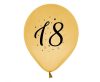 Aur Happy Birthday 18 gold balon, balon 5 bucăți 12 inch (30cm)