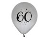 Argintiu Happy Birthday 60 Silver balon, balon 5 bucăți 30 cm (12 inch)