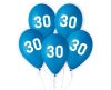 Albastru Happy Birthday 30 blue balon, balon 5 bucăți 12 inch (30cm)