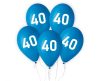 Albastru Happy Birthday 40 blue, balon, balon 5 bucăți 12 inch (30cm)