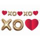 Iubire XOXO ghirlandă de hârtie 200 cm