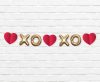 Iubire XOXO Red ghirlandă din hârtie XOXO 200 cm