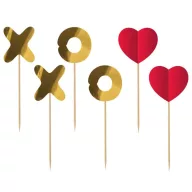 Iubire XOXO Red Baston decorativ XOXO, set de 6