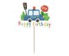 Poliție Beep Decorațiune tort Happy Birthday 13 cm