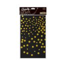 La mulți ani Black Gold Dots, Față de masă din folie neagră 137x183 cm
