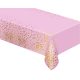 La mulți ani B&C Gold Dots Față de masă din folie roz 137x183 cm