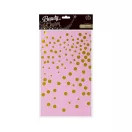 La mulți ani B&C Gold Dots Față de masă din folie roz 137x183 cm