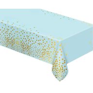   La mulți ani B&C Gold Dots Față de masă din folie albastră 137x183 cm