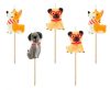 Animale Corgi Lumânare de tort cu câine, set de lumânări 5 bucăți