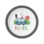 Poliție Beep farfurie de hârtie 6 buc 23 cm