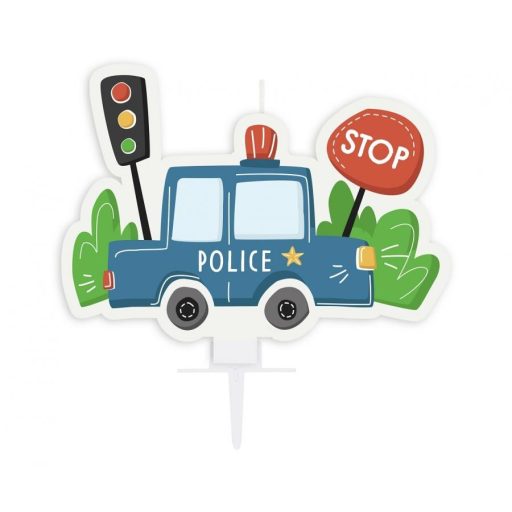 Poliție Beep lumânare aniversară 7 cm