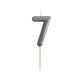 Numere Glitter Black, lumânare numerotată neagră, lumânare pentru tort numărul 7