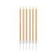 Colorat Metallic Light Gold Lumânare de tort aurie, set de 6 lumânări