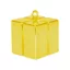 Colorat Gold Greutate de balon în formă de cutie de cadou aurie