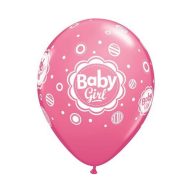 Bebe Pink Mix Balon pentru fete, set de 6, 11 inch (28 cm)