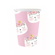 Pisică Sleepy pahar de hârtie set de 6, 250 ml
