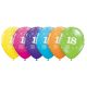 Colorat Happy Birthday 18 18 Pastel Mix balon, balon 6 bucăți 11 inch (28cm)