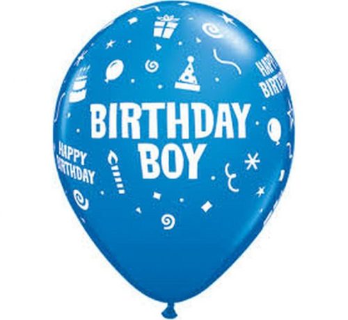 Happy Birthday Boy blue balon, balon 6 bucăți 11 inch (28 cm)