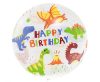 Dinozaur Aqua Happy Birthday balon folie glob 46 cm