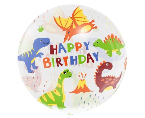 Dinozaur Aqua Happy Birthday balon folie glob 46 cm