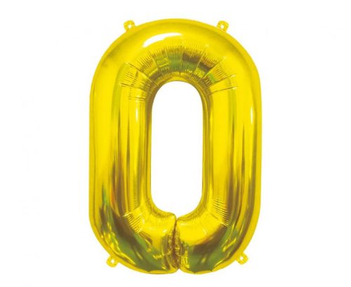 Numere Gold, Balon din folie numărul 0 auriu 85 cm