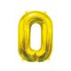 Numere Gold, Balon din folie numărul 0 auriu 85 cm