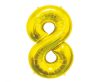 Numere Gold, Bălare de folie de număr 8 aurie de 85 cm